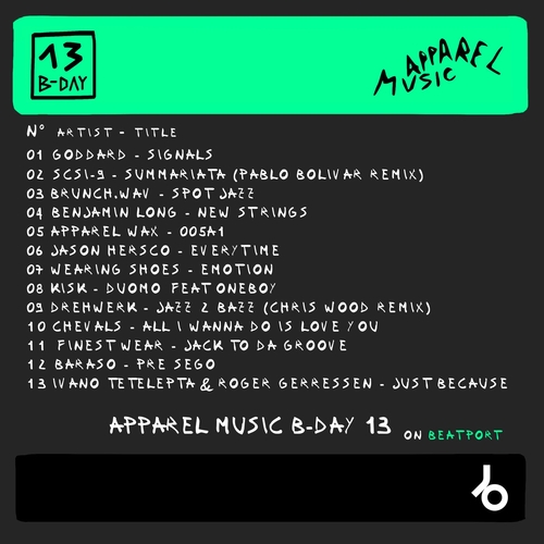 VA - Apparel Music B-Day 13 [on Beatport] [APPAREL003]